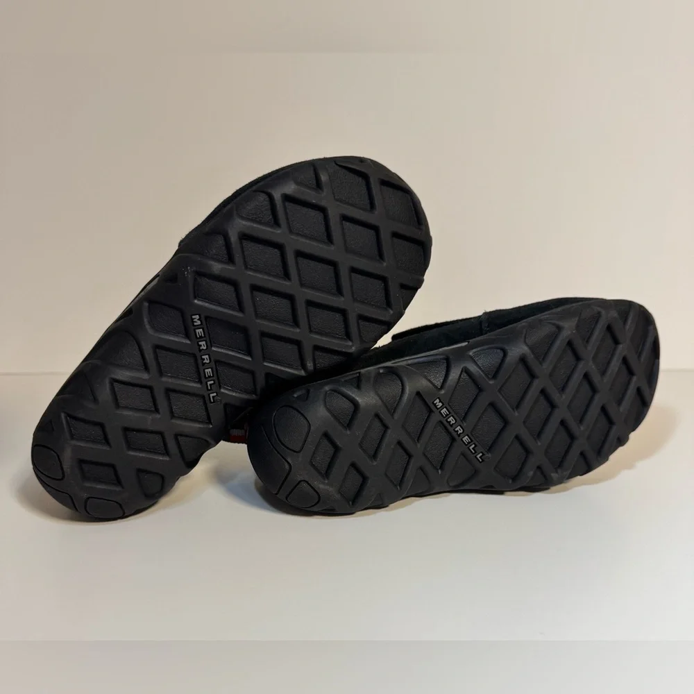 Merrell Jungle Moc Suede Slip-On Shoes Black Kids Size 12